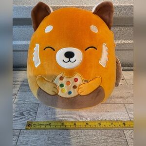 Squishmallows Orange and Brown Fox with Cookie